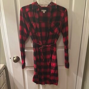 Checkered Red and Black Dress